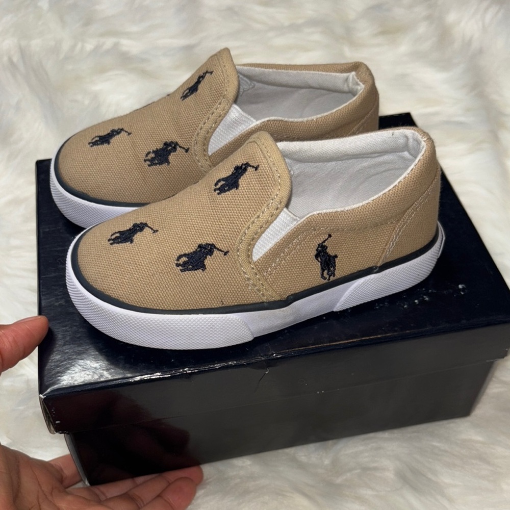 Polo Ralph Lauren Khaki Navy Toddler Shoes